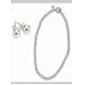 Lauren by Ralph Lauren 2 Piece Silver Bead Necklace and Earrings Set